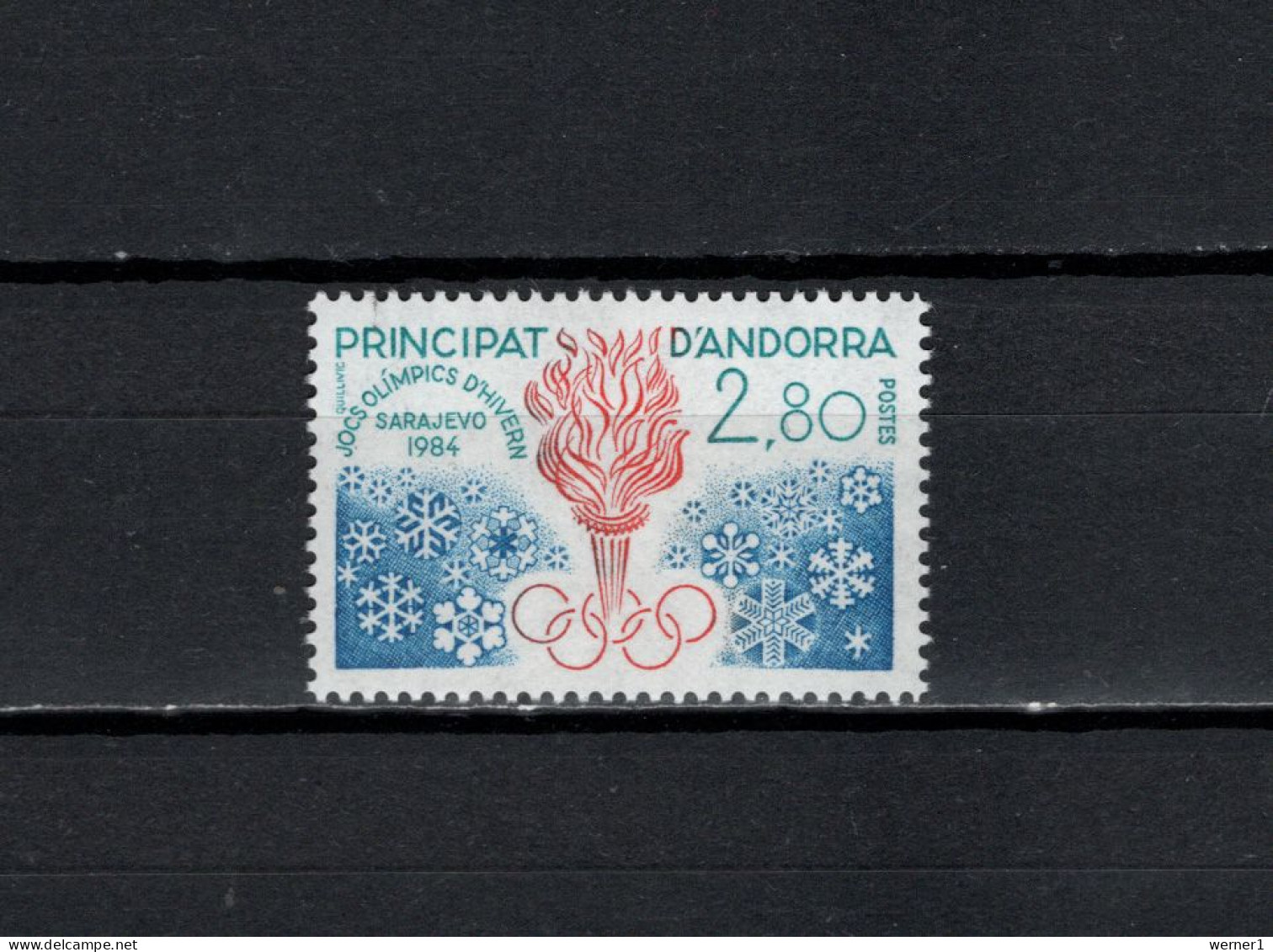 Andorra French 1984 Olympic Games Sarajevo Stamp MNH - Inverno1984: Sarajevo