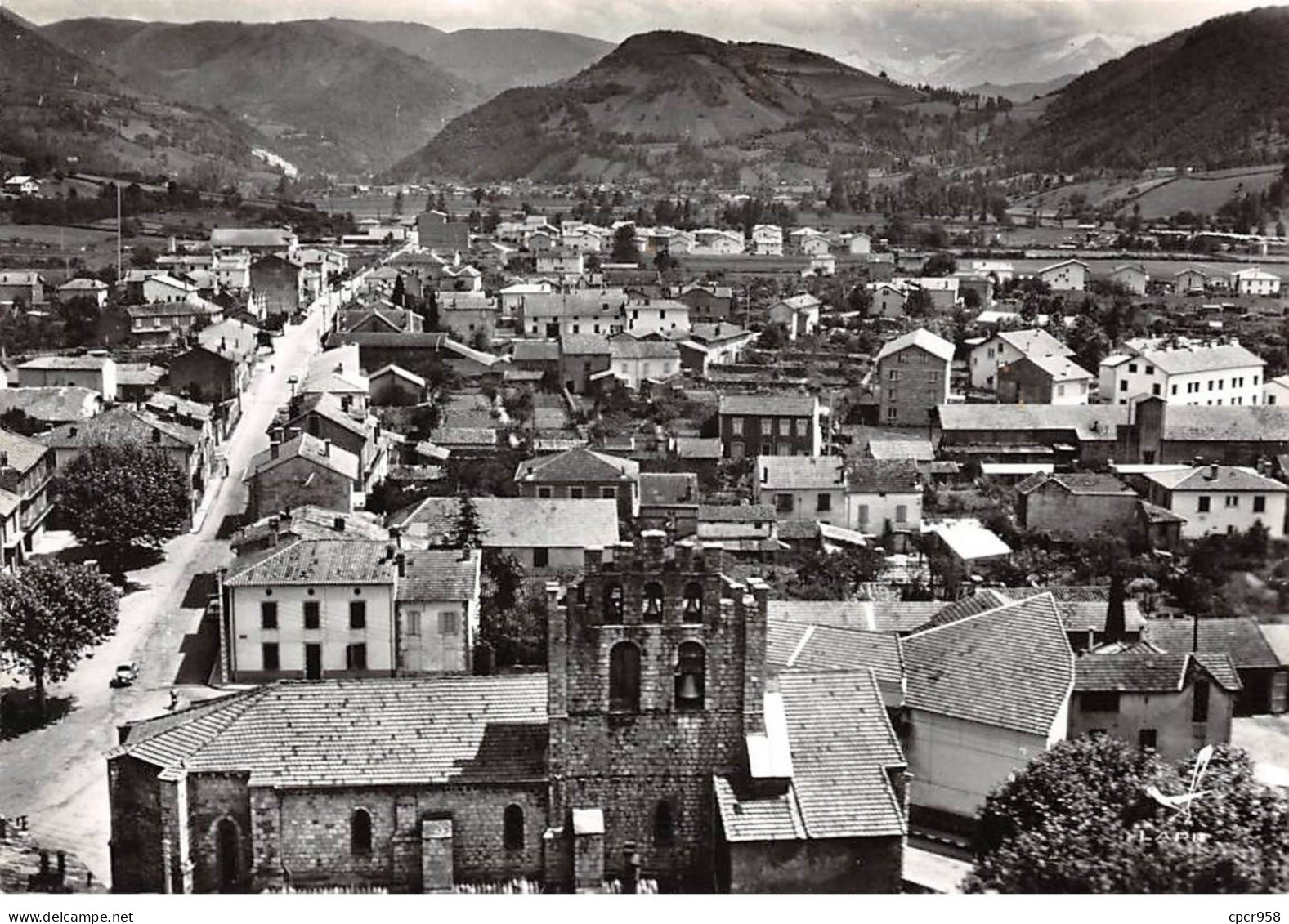 09 . N°sac10162 . Saint-girons . Vue Générale N°21 . En Avion Au Dessus De . Cpsm 10X15 Cm . Lapie - Saint Girons