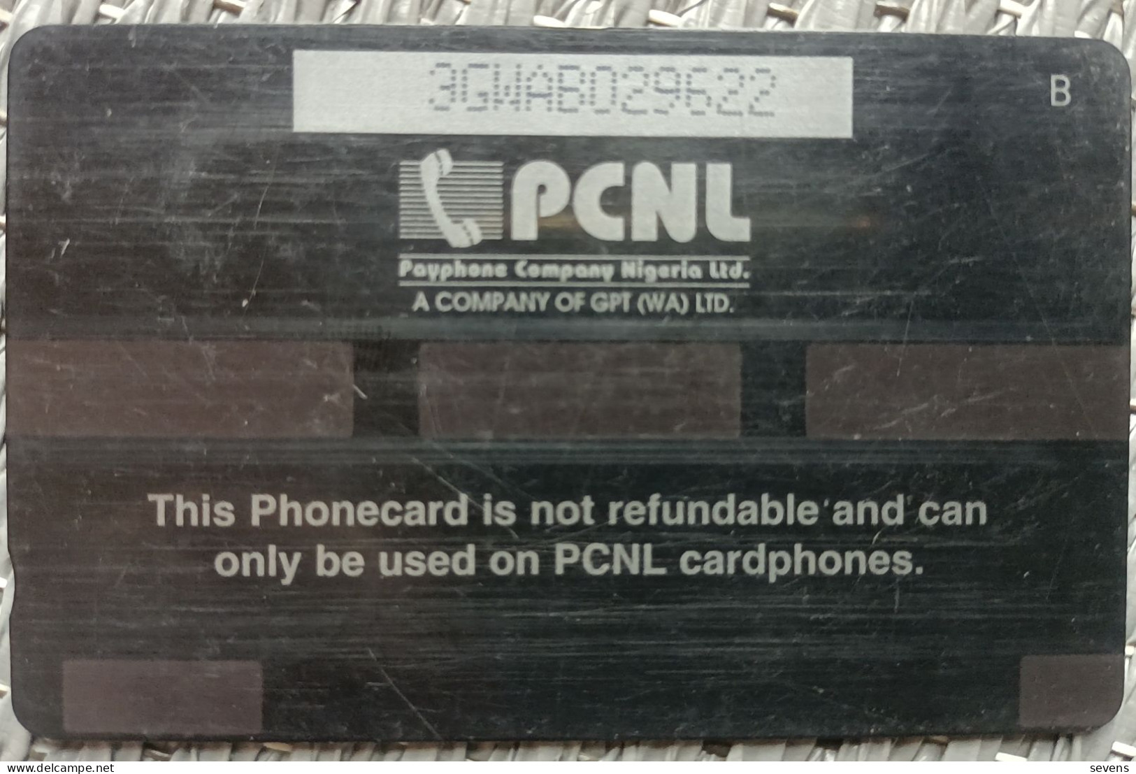 PNCL GPT Phonecard, 3GWAB 1996 Olympics Soccer Champions 100Units,used - Nigeria