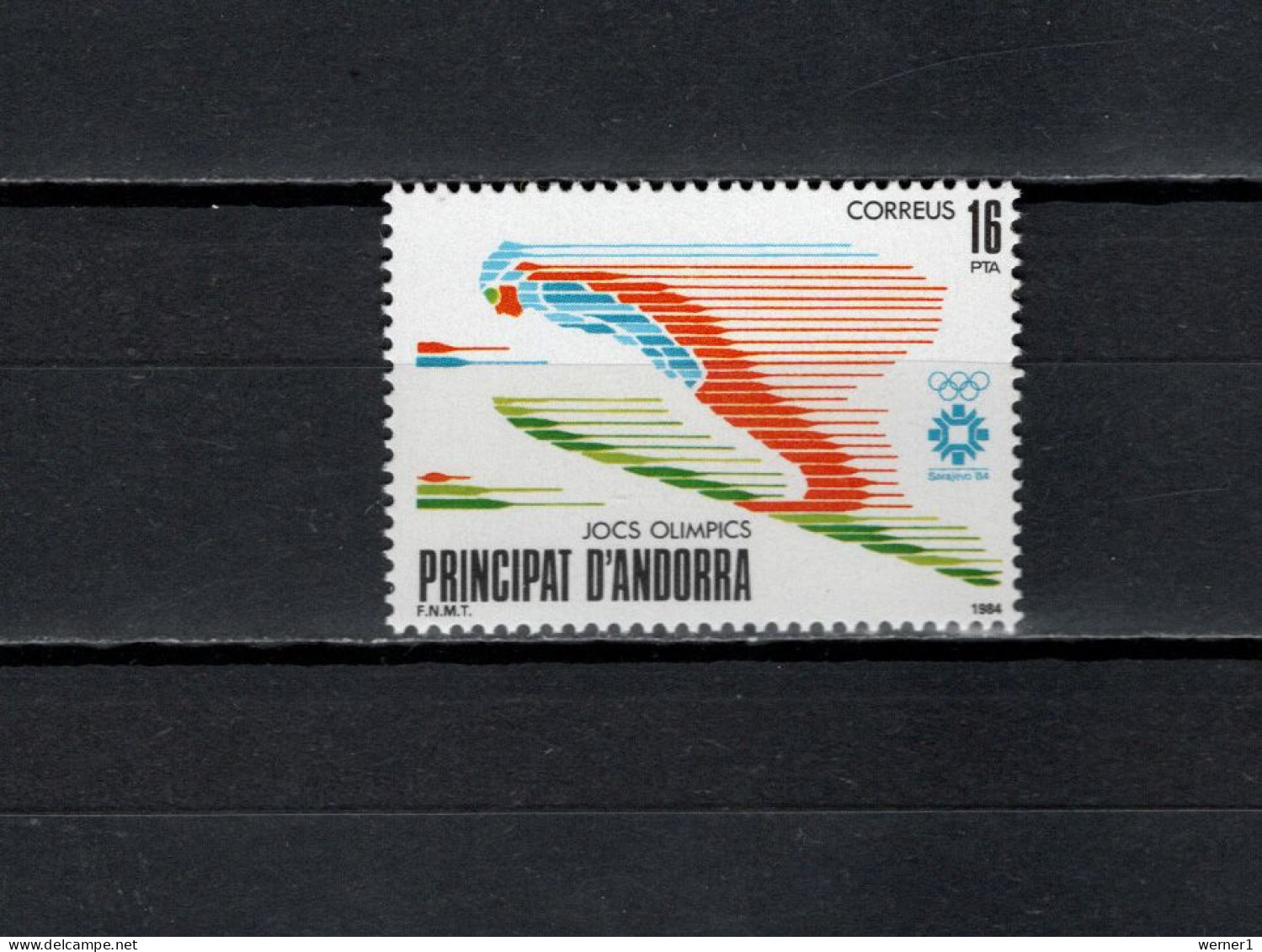 Andorra Spanish 1984 Olympic Games Sarajevo Stamp MNH - Inverno1984: Sarajevo