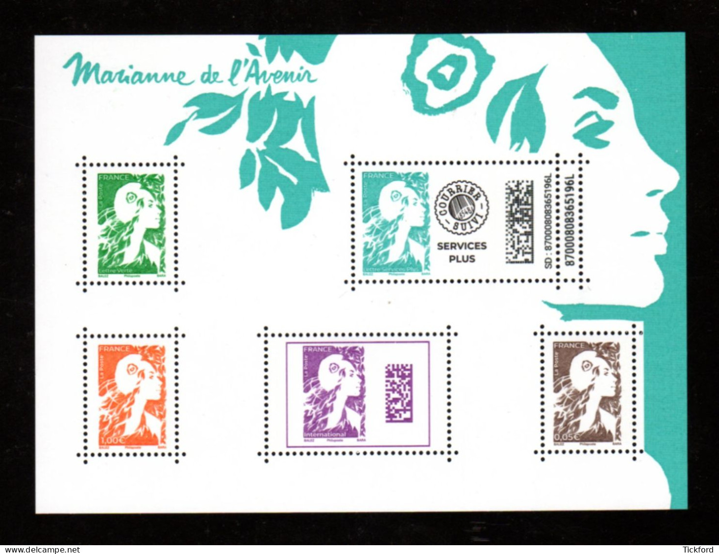 FRANCE 2023 -  Bloc Feuillet Marianne De L'Avenir - Neuf ** / MNH - Mint/Hinged