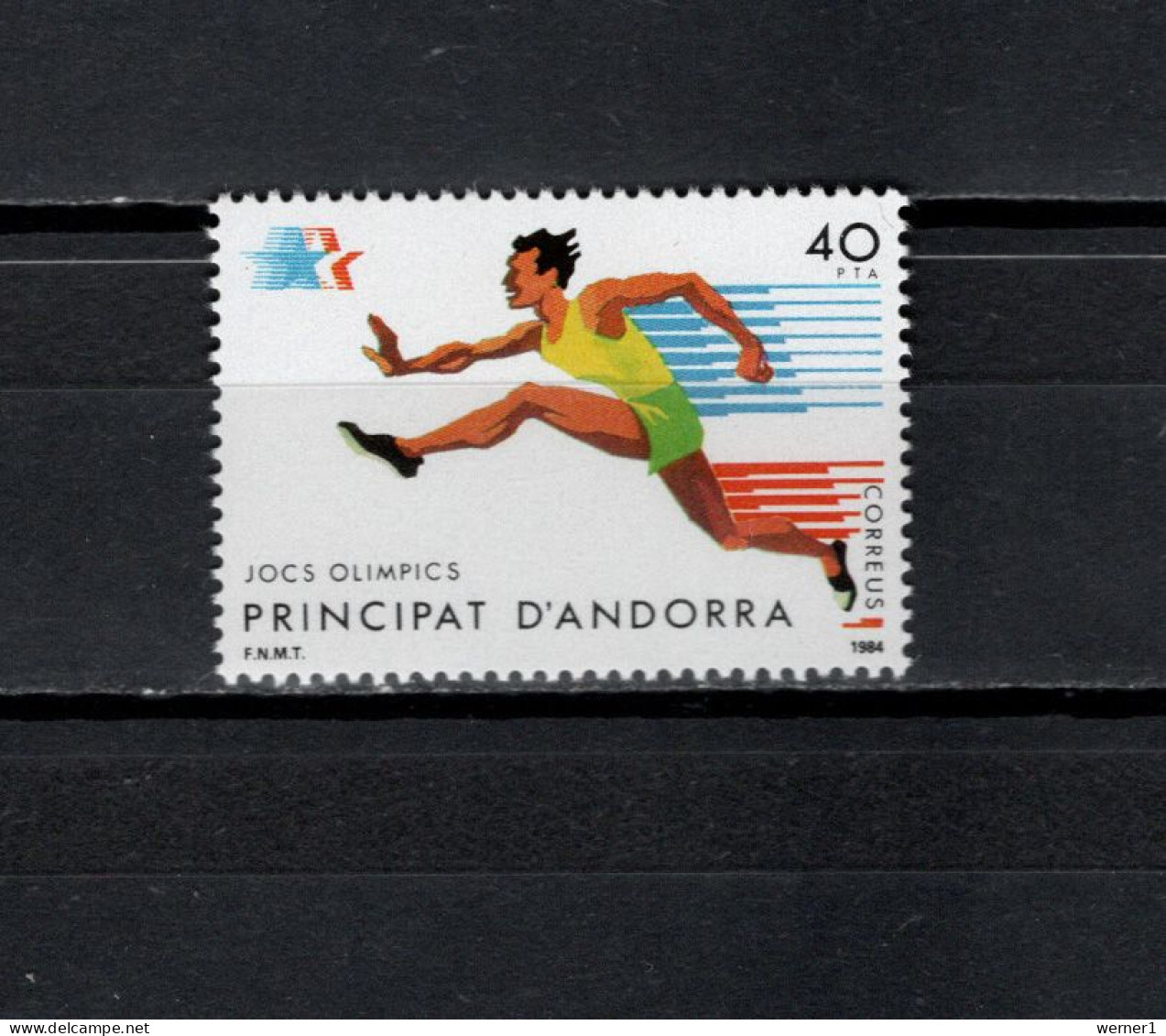 Andorra Spanish 1984 Olympic Games Los Angeles, Athletics Stamp MNH - Summer 1984: Los Angeles