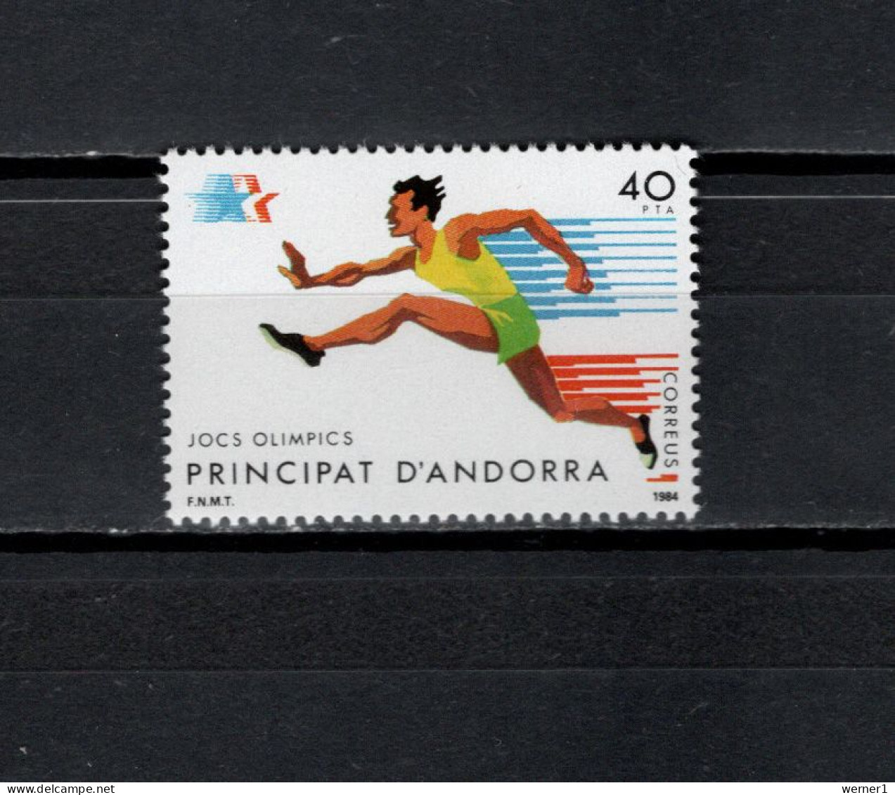 Andorra Spanish 1984 Olympic Games Los Angeles, Athletics Stamp MNH - Sommer 1984: Los Angeles