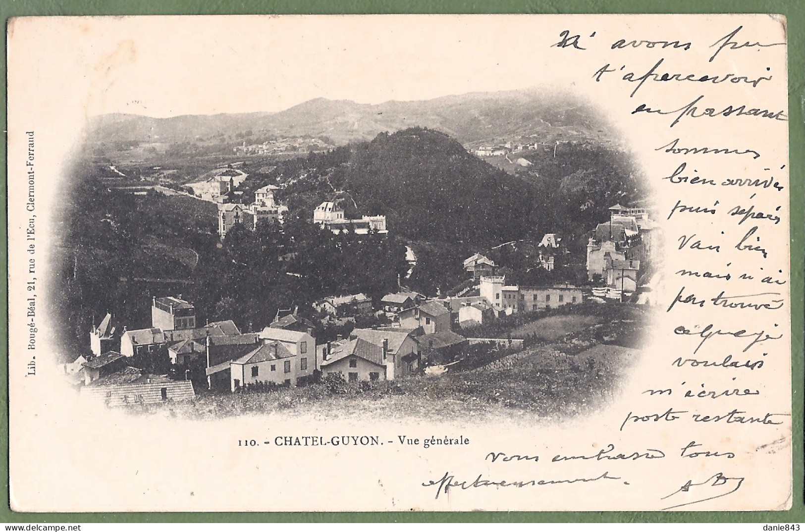 CPA  Dos Précurseur - PUY DE DOME - CHÂTEL-GUYON - VUE GÉNÉRALE - Châtel-Guyon