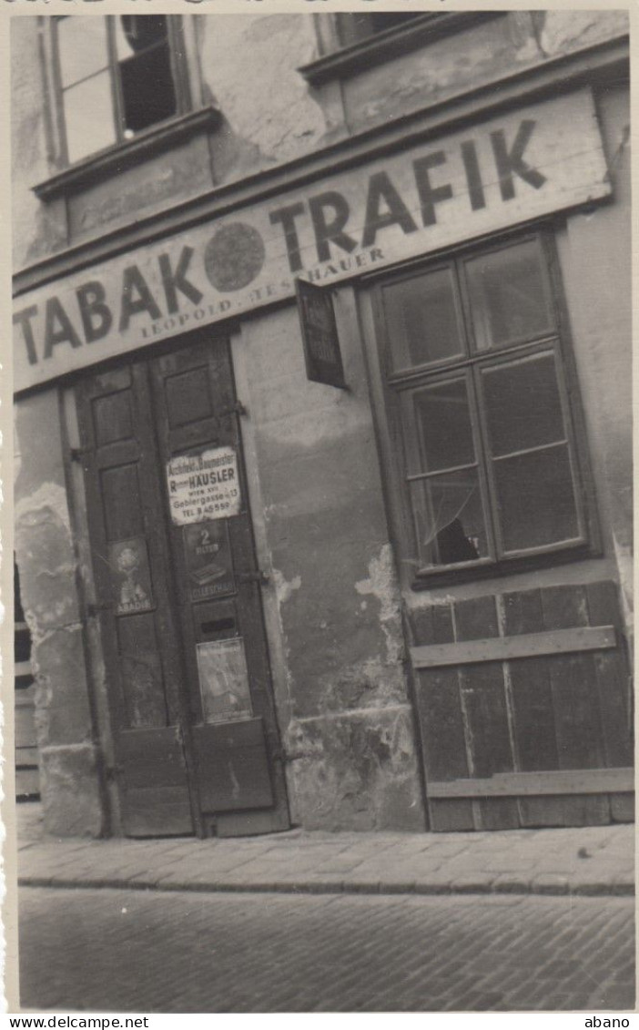 Foto Wien 15. Bezirk: Fünfhausgasse 20 - Tabak Trafik Leopold Teschauer, 1958 !!! - Altri & Non Classificati