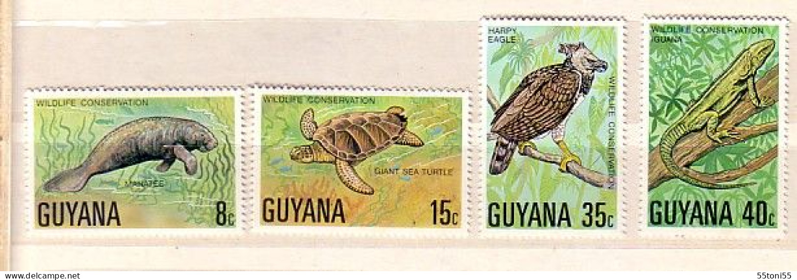 1978  FAUNA - ANIMALS  Mi-530-533  4 V.-MNH  GUYANA - Guyana (1966-...)