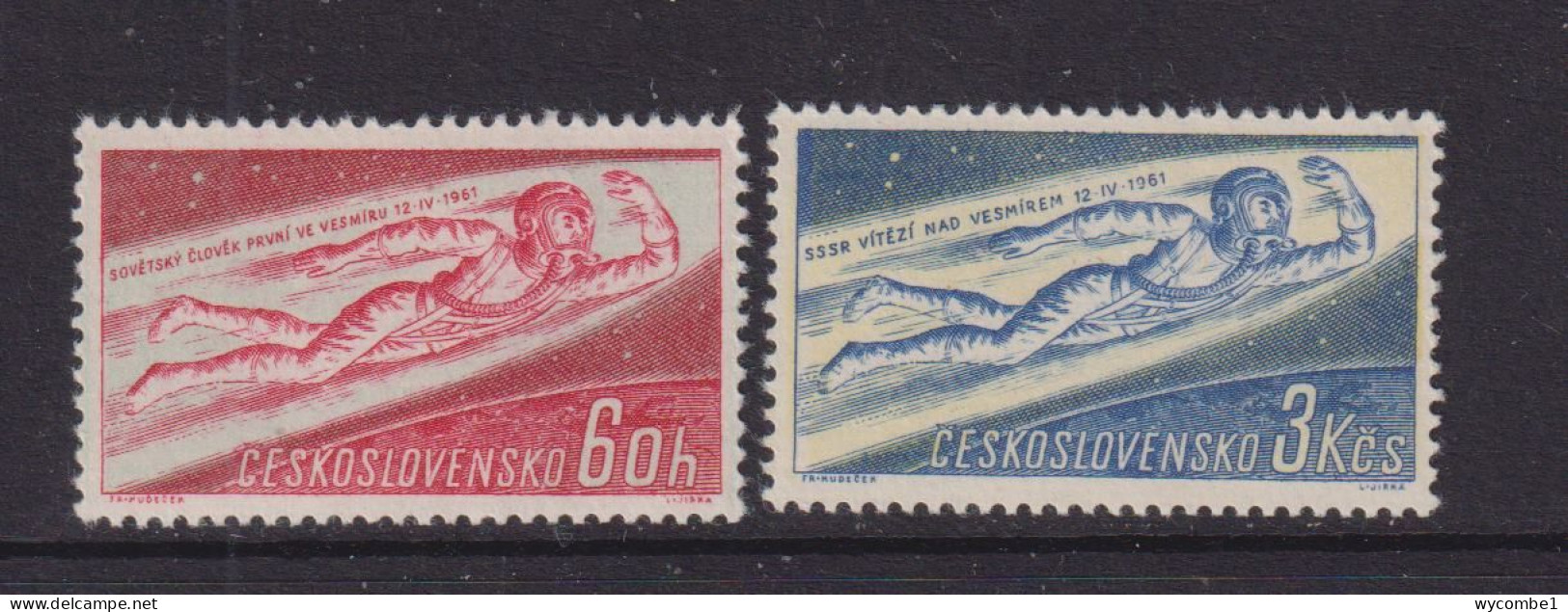 CZECHOSLOVAKIA  - 1961 First Manned Space Flight Set Never Hinged Mint - Unused Stamps