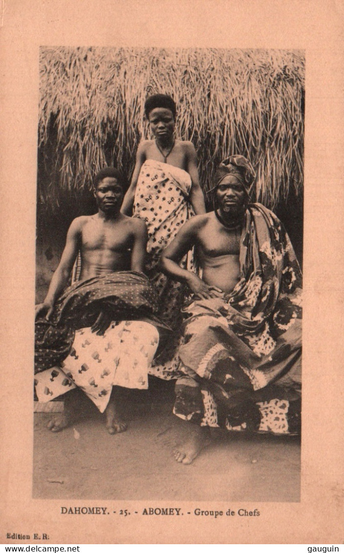 CPA - DAHOMEY - ABOMEY - Groupe De Chefs - Edition E.R - Dahomey
