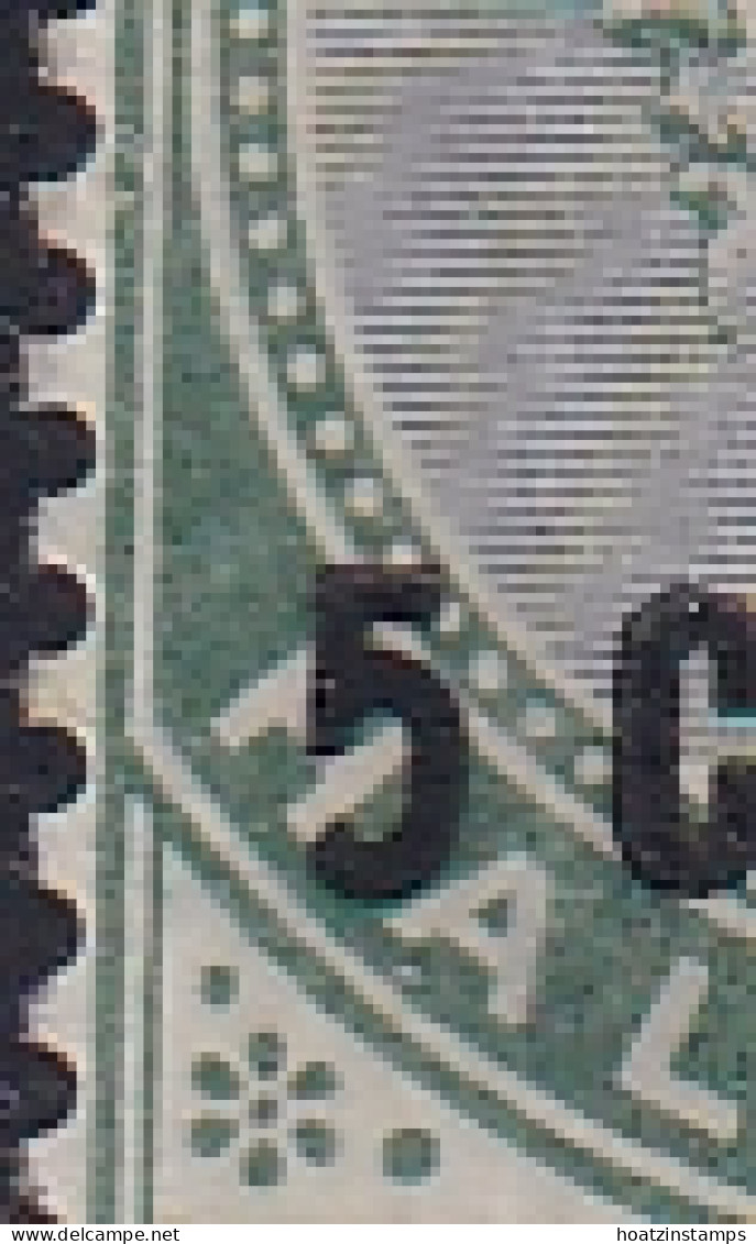 Gibraltar: 1889   QV - Surcharge    SG15a    5c On ½d ['5' With Short Foot]   MH  - Gibraltar