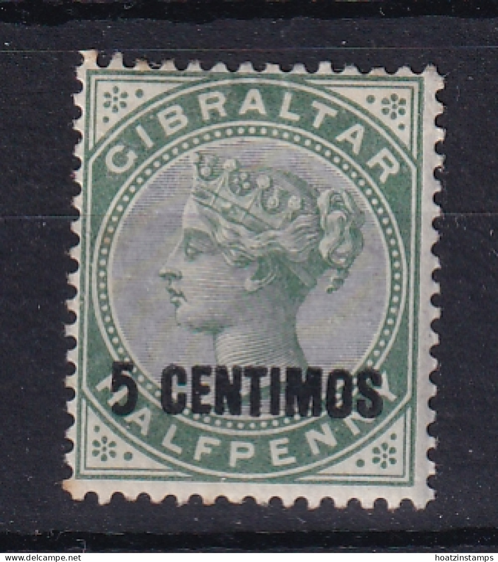 Gibraltar: 1889   QV - Surcharge    SG15a    5c On ½d ['5' With Short Foot]   MH  - Gibraltar