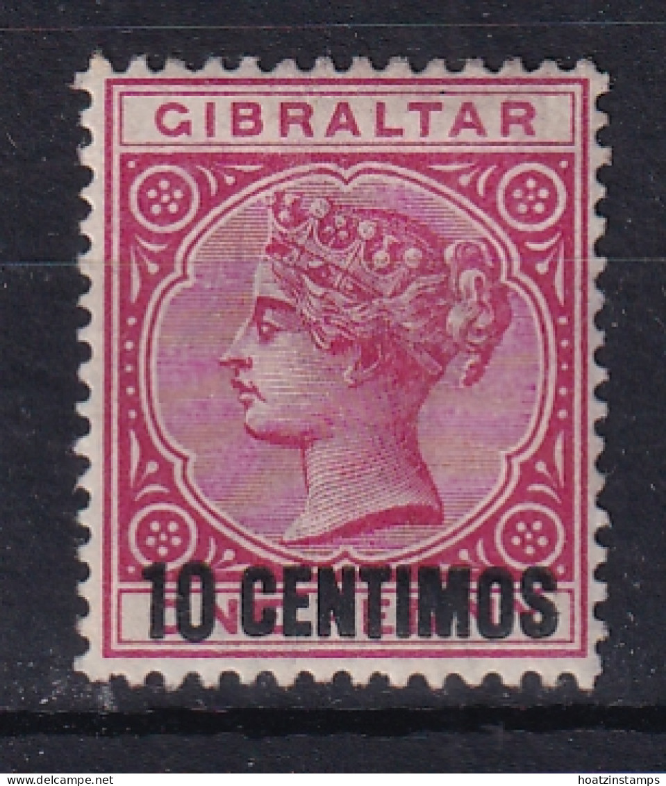 Gibraltar: 1889   QV - Surcharge    SG16    10c On 1d    MH  - Gibraltar