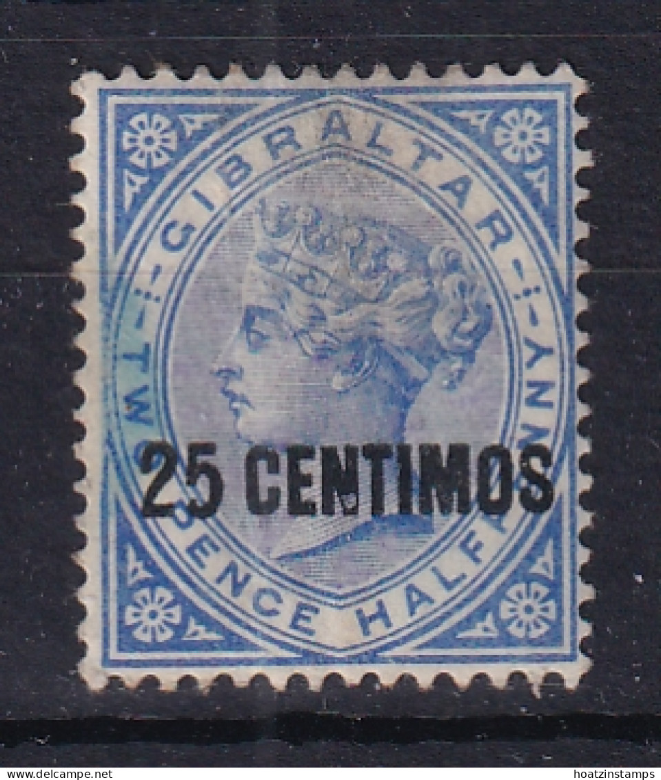 Gibraltar: 1889   QV - Surcharge    SG18a    25c On 2½d  ['5' With Short Foot]   MH - Gibraltar