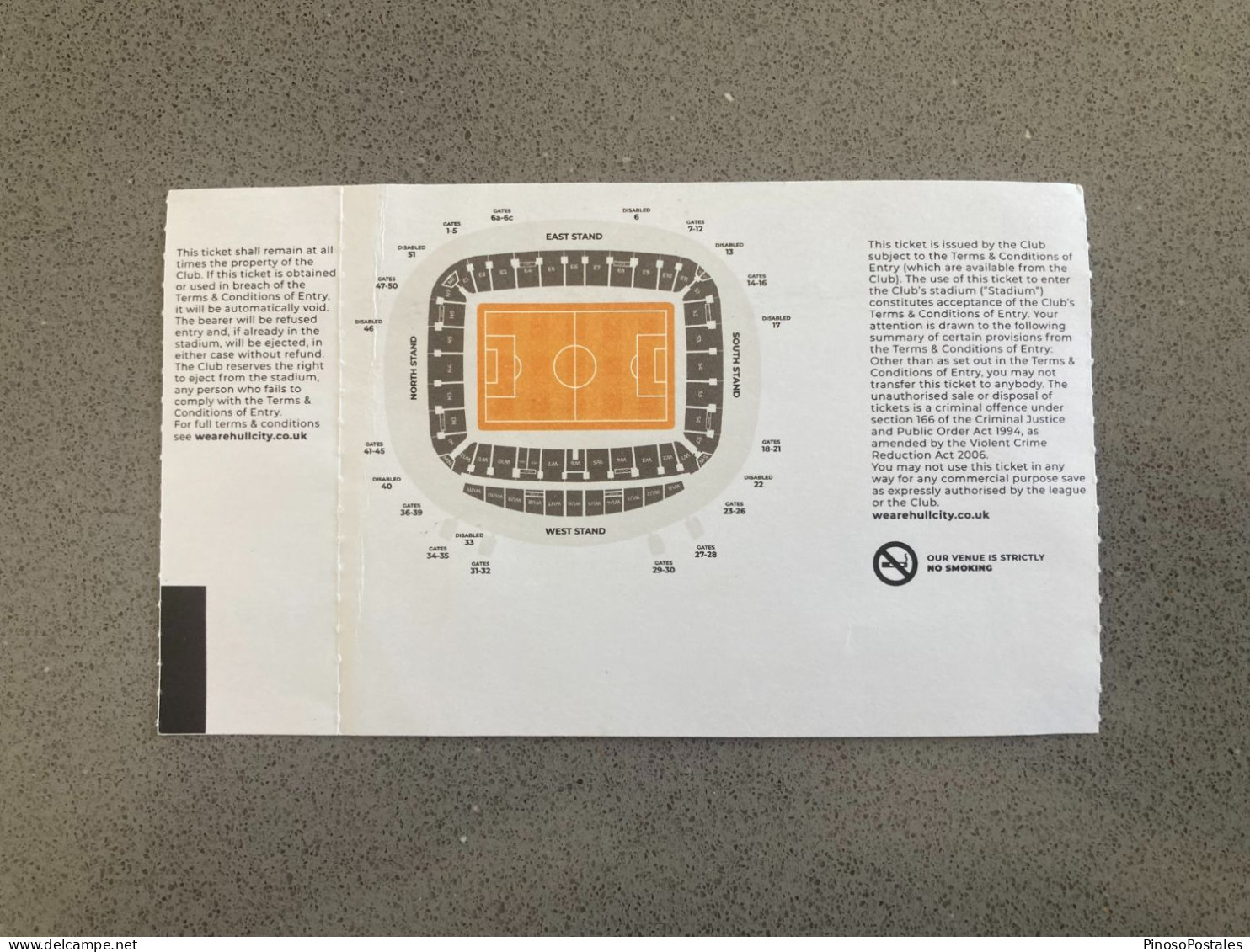 Hull City V Queens Park Rangers 2021-22 Match Ticket - Tickets D'entrée