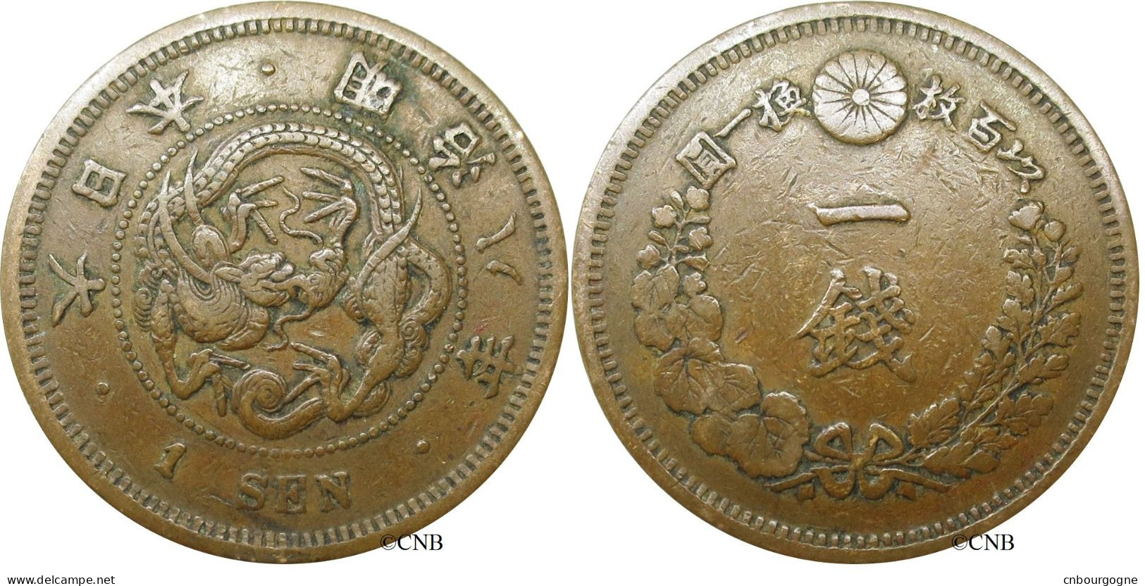 Japon - Meiji - 1 Sen An 8 (1875) - TTB/XF45 - Mon0808 - Japan