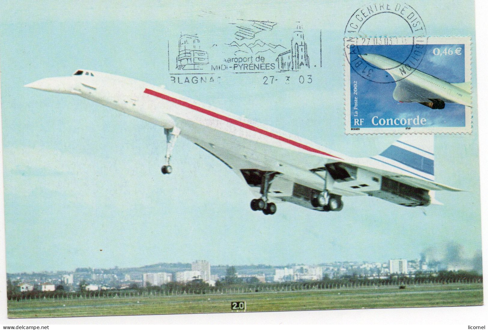 Carte Maxi  2003 :concorde En Vol - 2000-2009