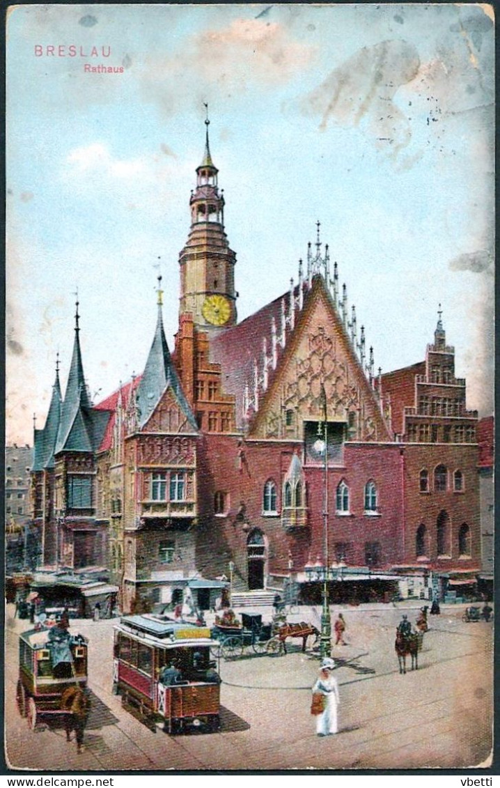 Poland / Polen / Polska: Breslau (Wrocław), Rathaus  1913 - Polen
