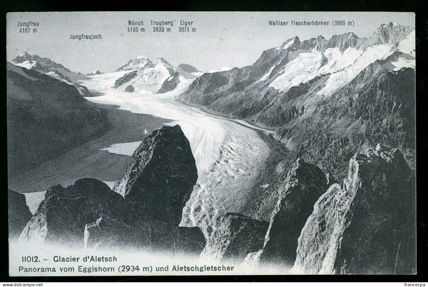 14422 - SUISSE - GLACIER D'ALETCH - Panorama Vom Eggishorn Und Aletschgletscher - Andere & Zonder Classificatie