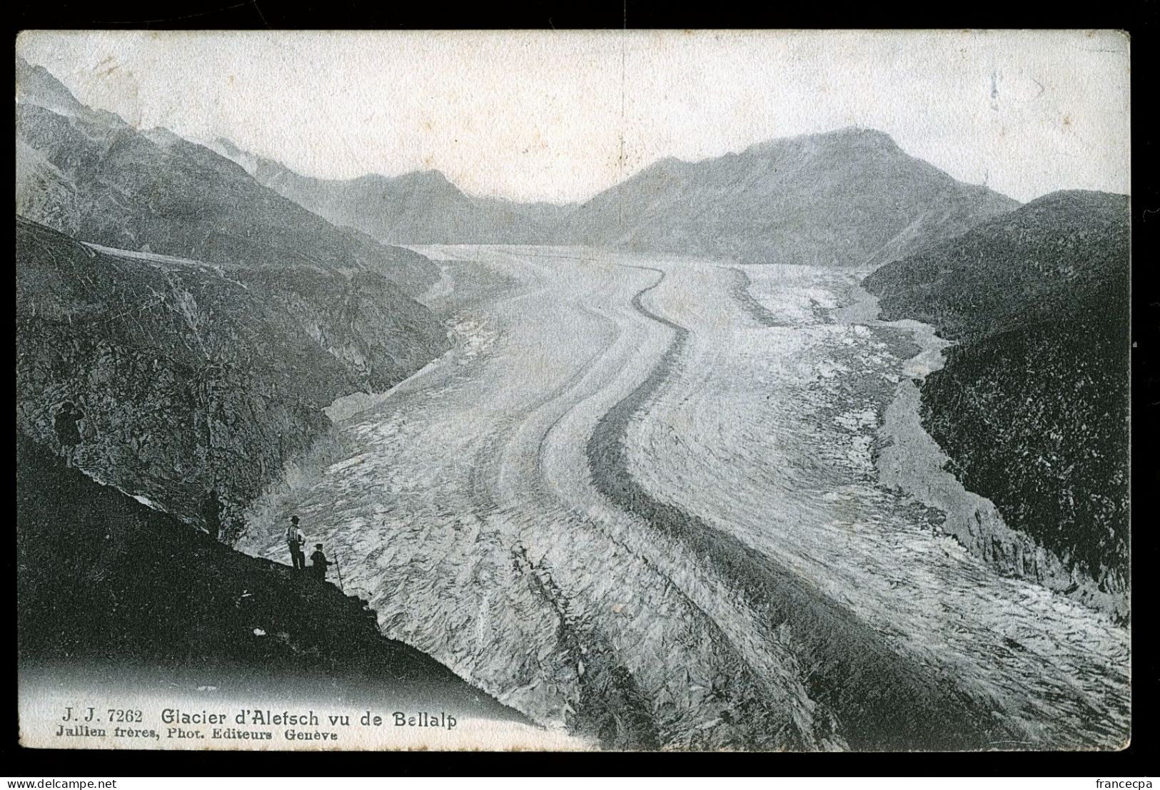 14424 - SUISSE - GLACIER D'ALETSCH Vu De Bellalp - Otros & Sin Clasificación