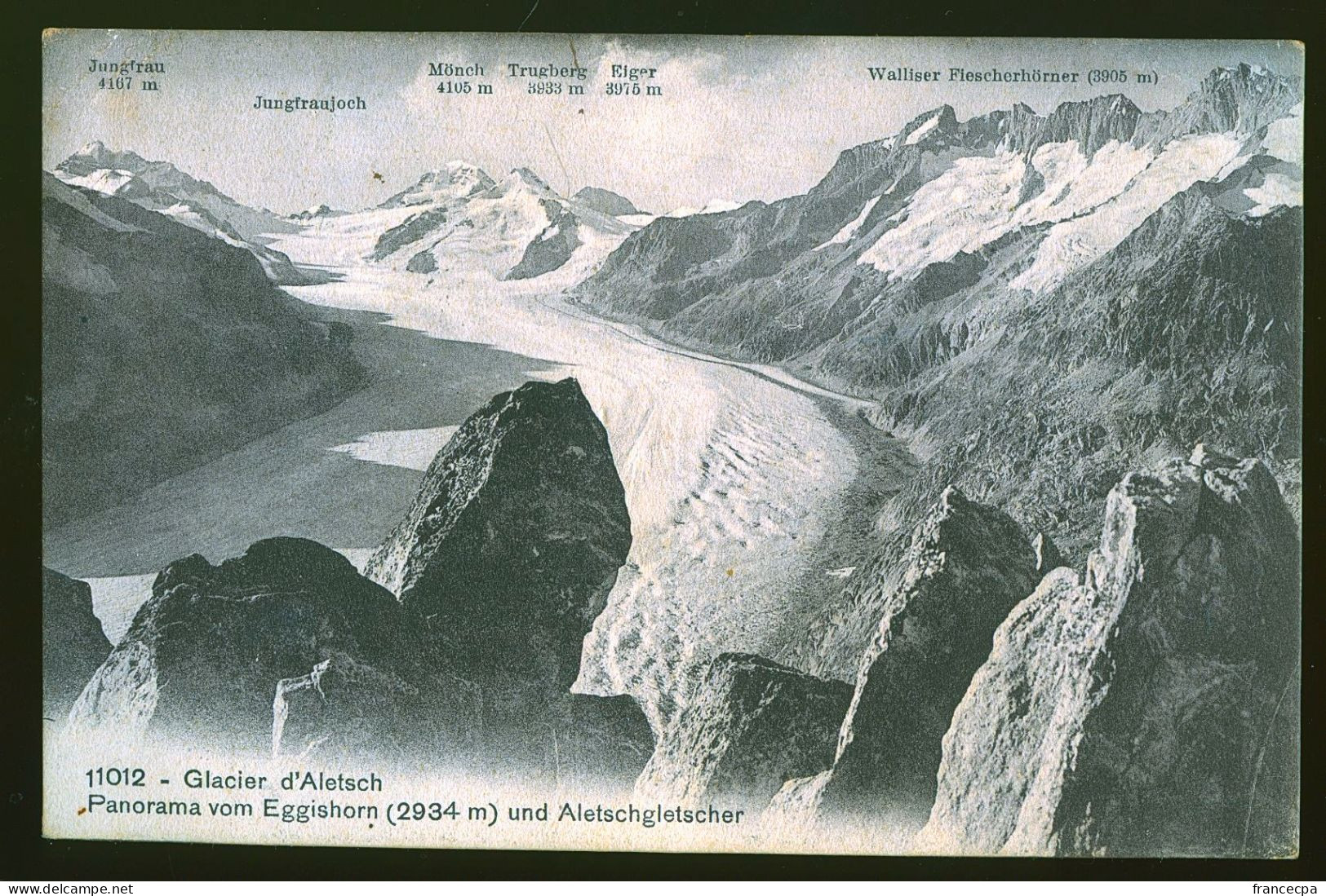 14425 - SUISSE - GLACIER D'ALETSCH - Panorama Vom Eggishorn Und Aletschgletscher - Andere & Zonder Classificatie