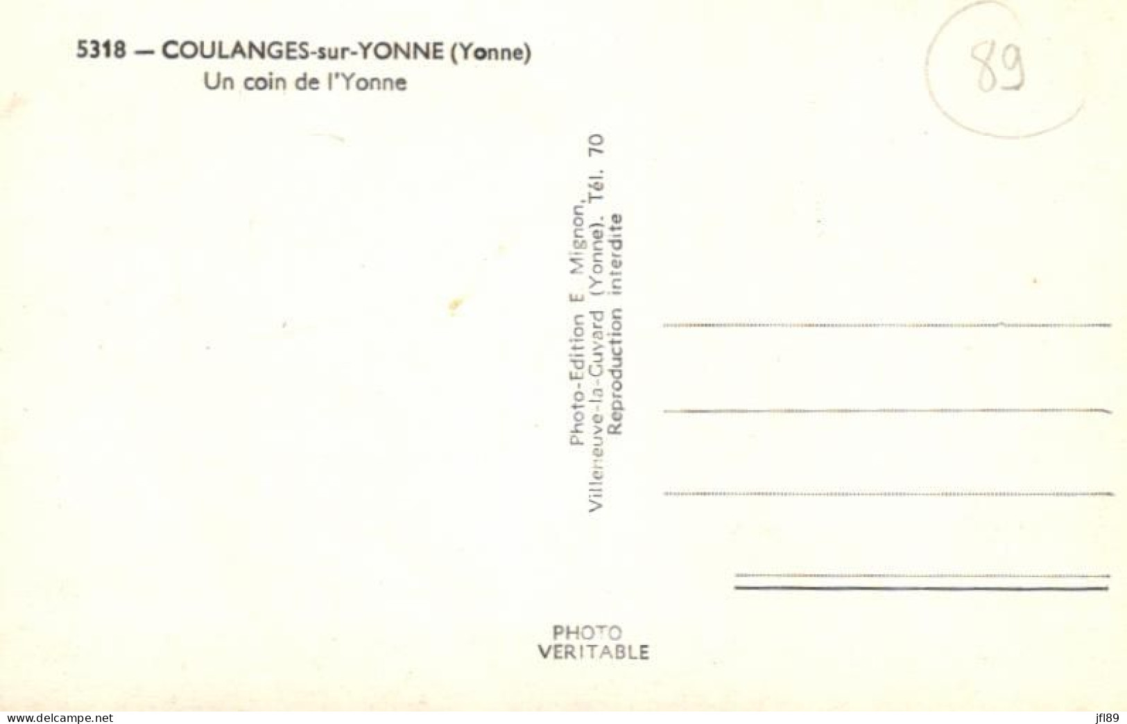 [89] Yonne > Coulanges Sur Yonne - Un Coin De L'Yonne - 6965 - Coulanges Sur Yonne