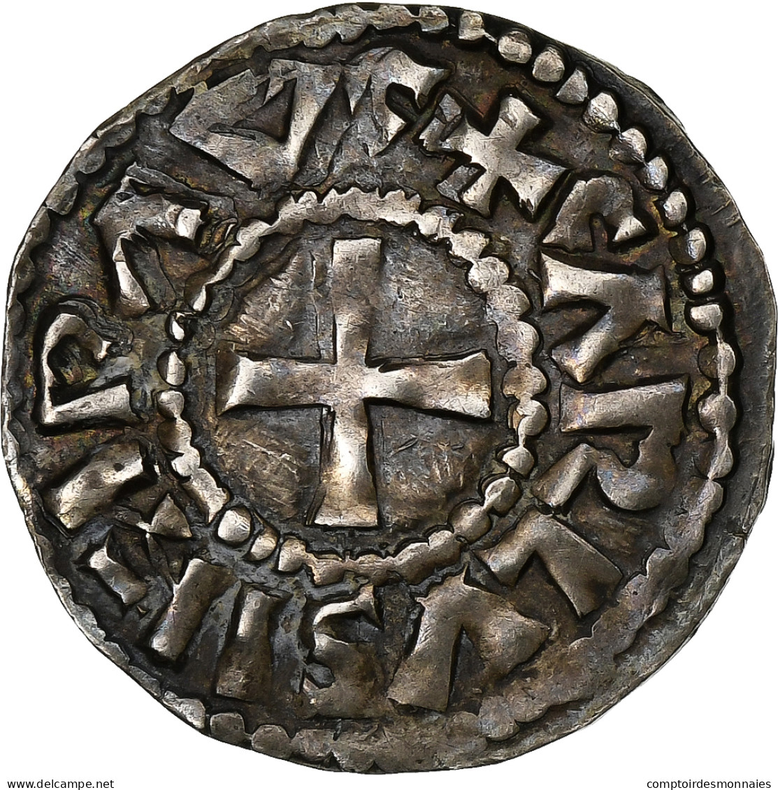 France, Charles II Le Chauve, Denier, Ca. 875-887, Bourges, Argent, TTB+ - Sonstige & Ohne Zuordnung