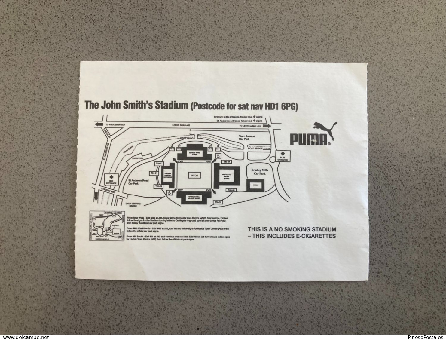 Huddersfield Town V Wolverhampton V Wanderers 2015-16 Match Ticket - Tickets D'entrée