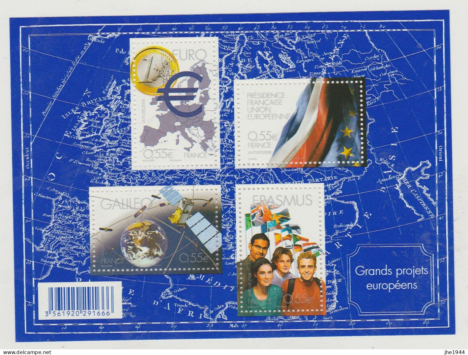 France Bloc N° 123 Grands Projets Européens - Mint/Hinged