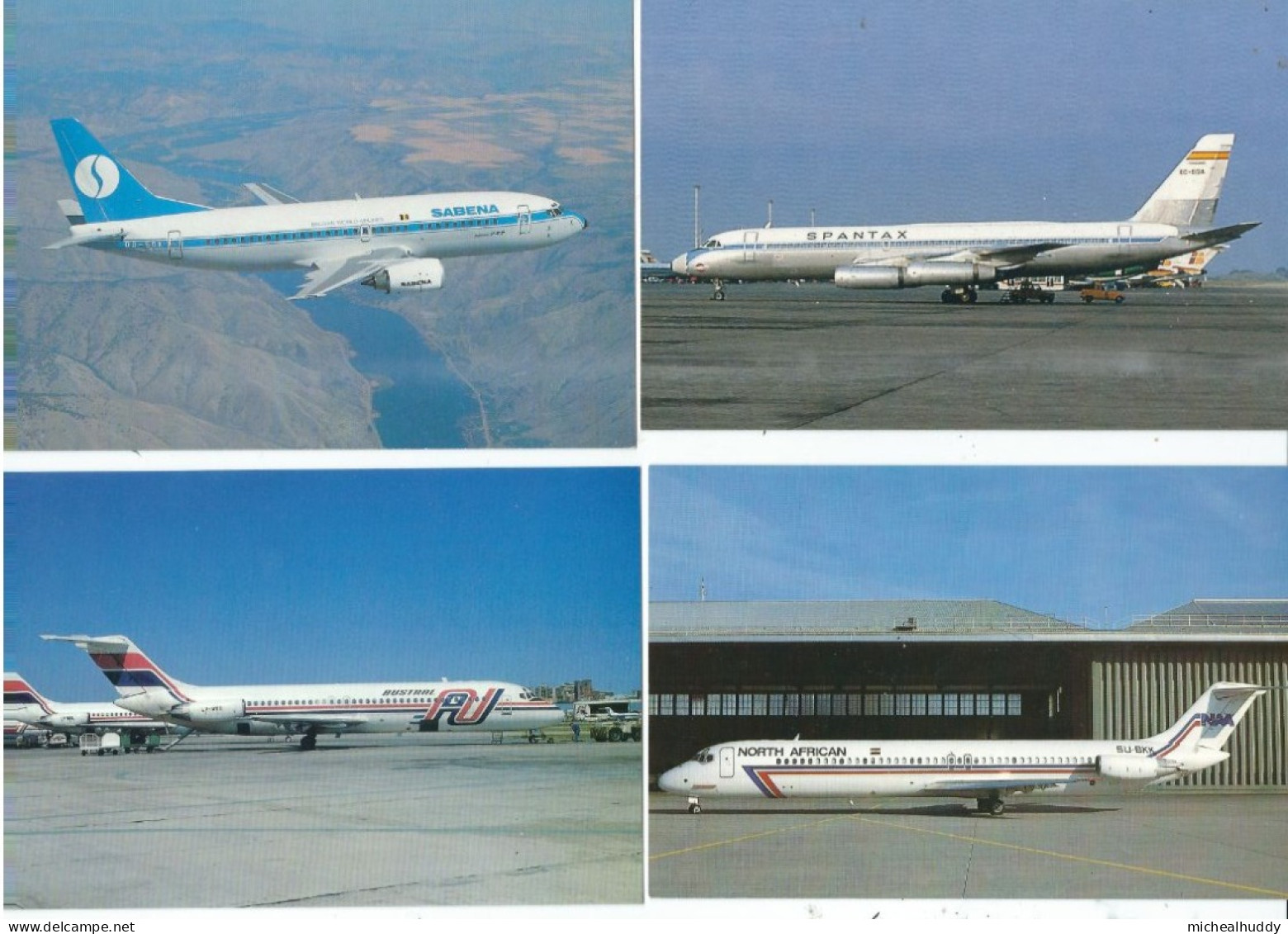 4  POSTCARDS   CIVIL AVIATION  VARIOUS PUBLISHERS   LOT  FOUR - 1946-....: Moderne