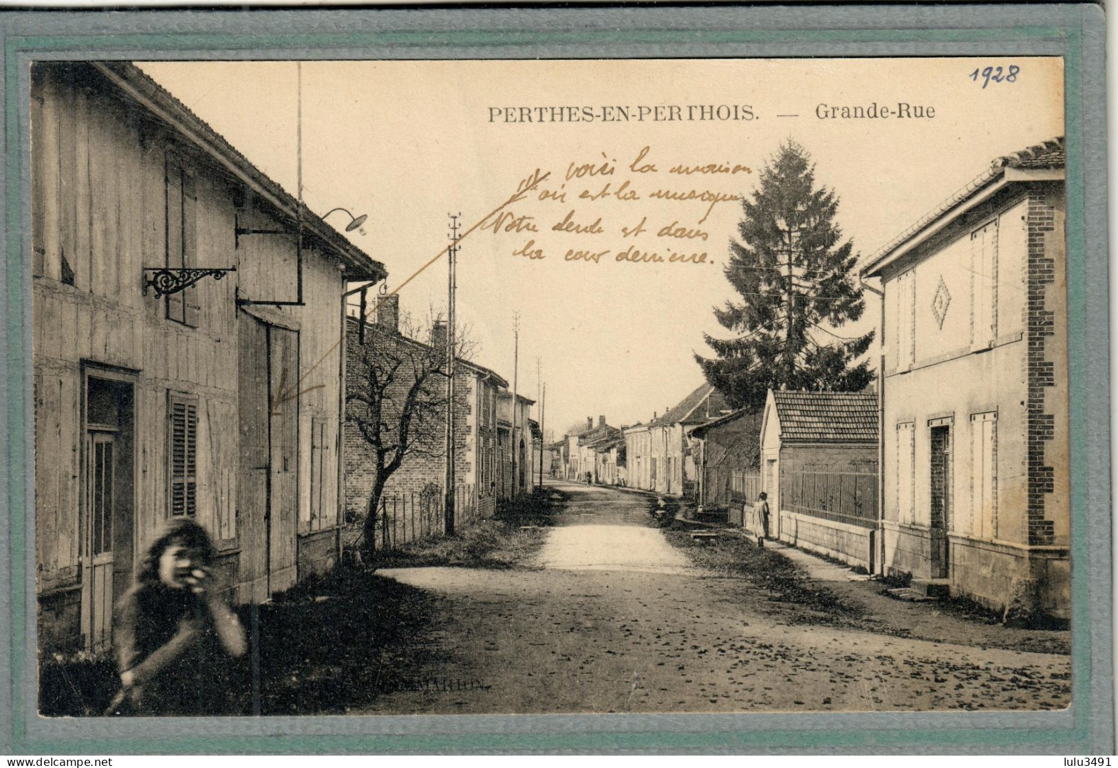 CPA (52) PERTHES-en-PERTHOIS - Aspect De La Grande-Rue En 1928 - Autres & Non Classés