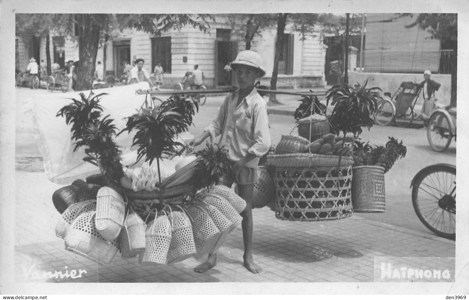 Vietnam - HAIPHONG - Vannier - Marchand Ambulant - Carte-Photo, Voyagé (2 Scans) - Vietnam