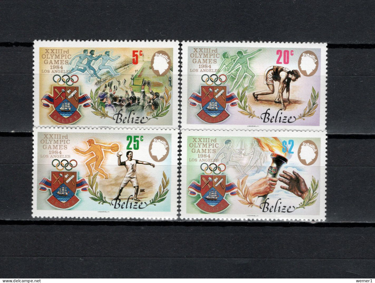 Belize 1984 Olympic Games Los Angeles Set Of 4 MNH - Summer 1984: Los Angeles