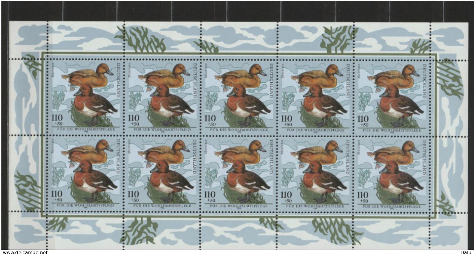 Bund 1998 Michel Nr.n 2015-19 ** KB, Michel 130,-€, Zehnerbogensatz Vögel, 6 Scans - Unused Stamps