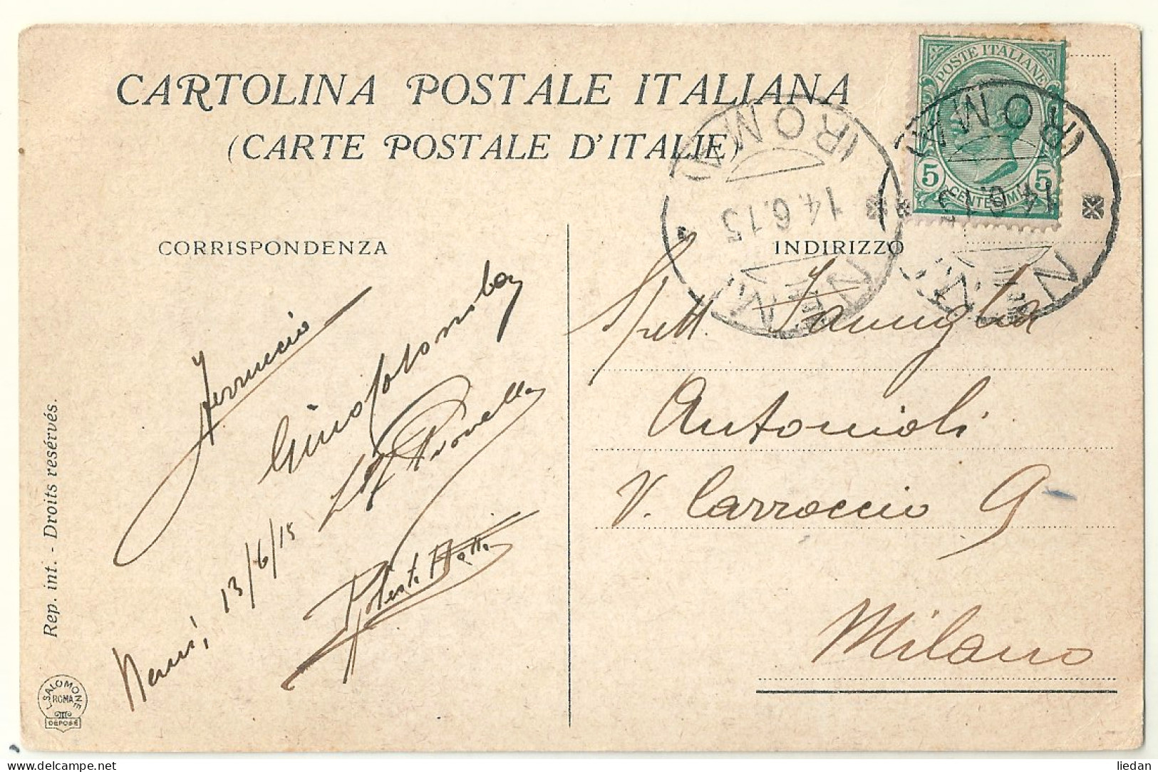 NEMI - Trattoria De Sanctis - 1915 - Wirtschaften, Hotels & Restaurants