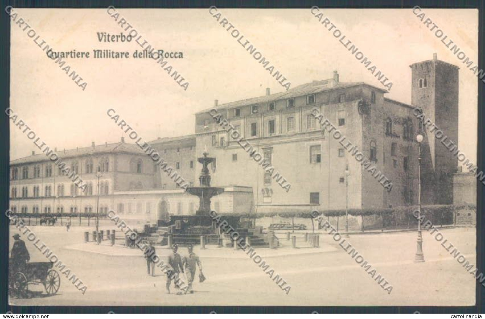 Viterbo Città Quartiere Militare Della Rocca SCOLLATA Cartolina ZB7146 - Viterbo