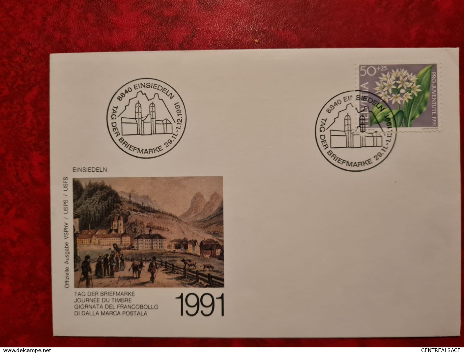 SUISSE LETTRE 1991 EINSIEDELN TAG DER BRIEFMARKE - Sonstige & Ohne Zuordnung