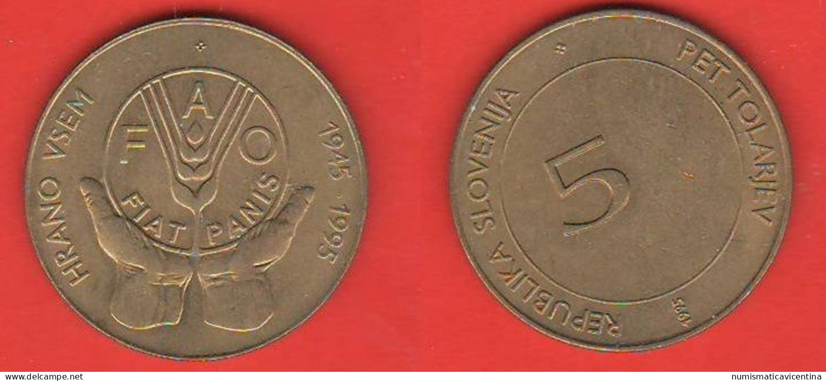 FAO Slovenia 5 Talleri 1995 Pet Tolariev Slovenija Slovenie - Slovénie