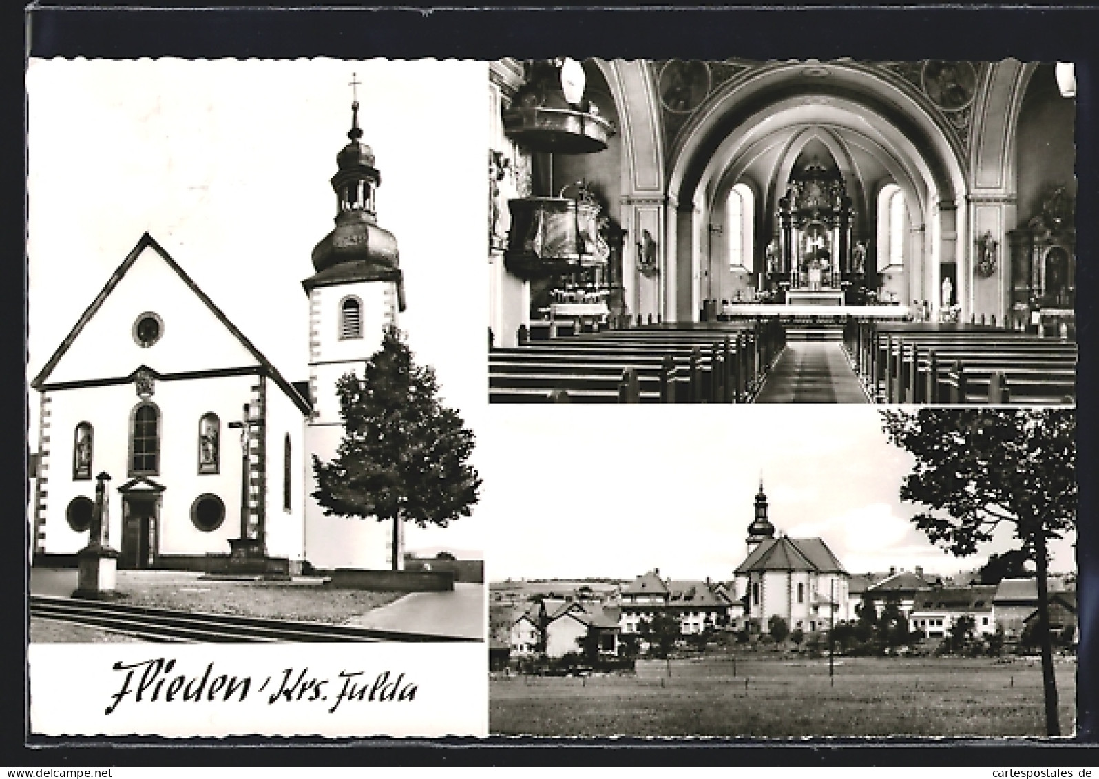 AK Flieden /Kreis Fulda, Kirche, Innenansicht  - Fulda