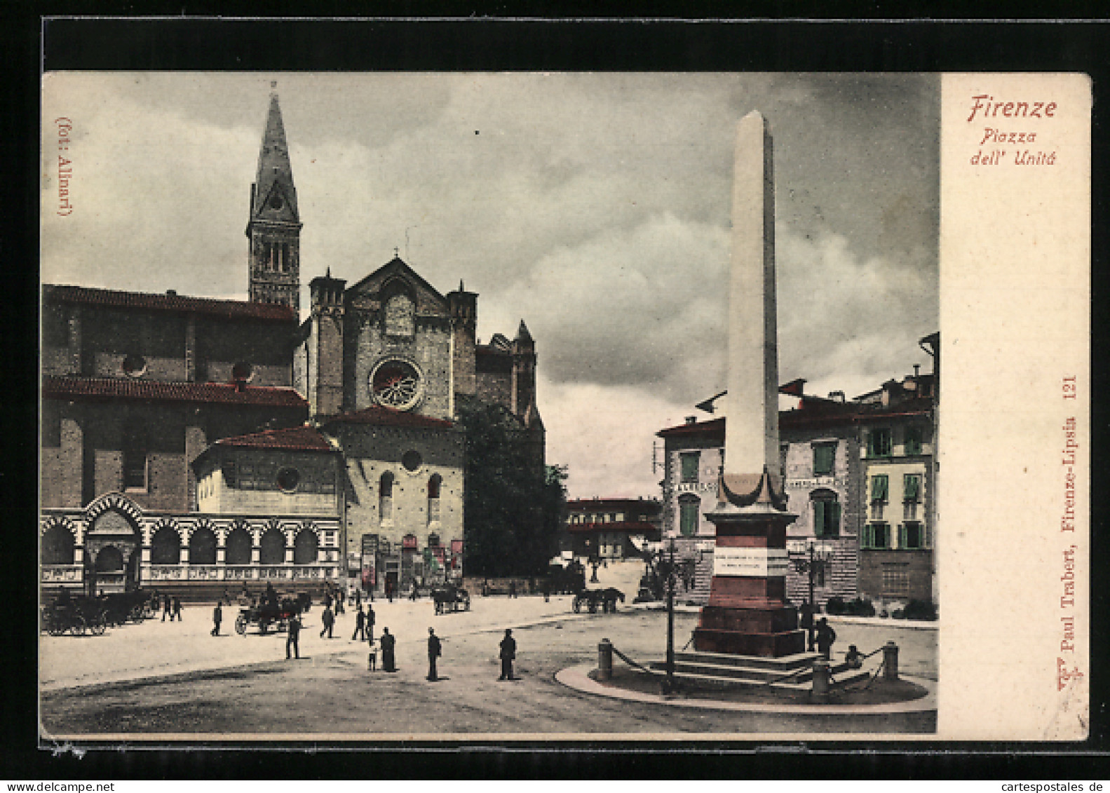 Cartolina Firenze, Piazza Dell`Unita  - Firenze