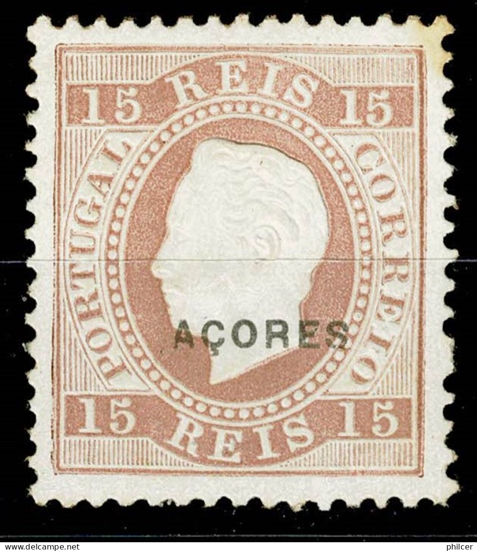 Açores, 1882, # 38b Dent. 12 3/4, MH - Açores