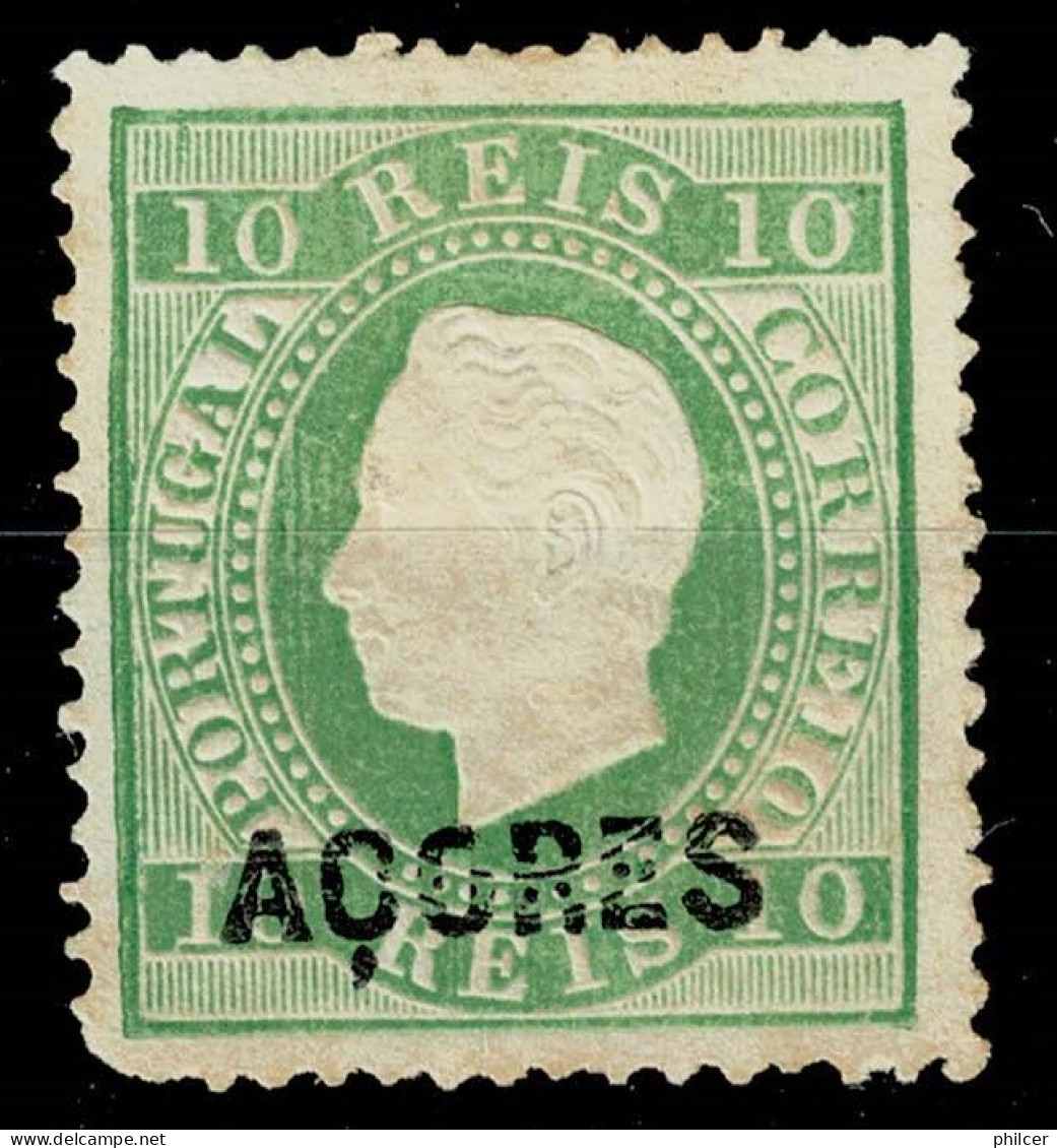 Açores, 1879, # 29c Dent. 13 1/2, Sob. C, Canto Curto, MNG - Azores