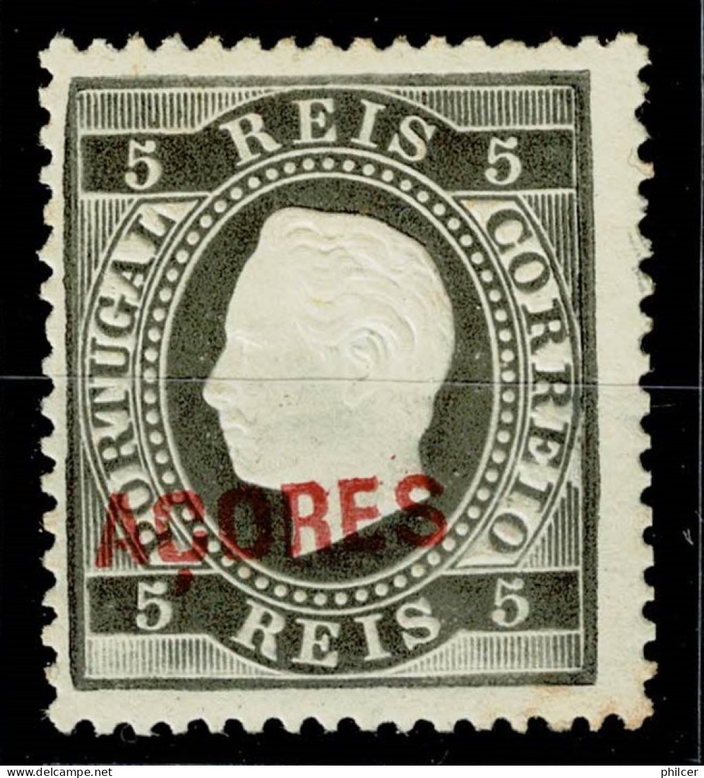 Açores, 1871, # 16f Dent. 13 1/2, Sob. C, MH - Açores