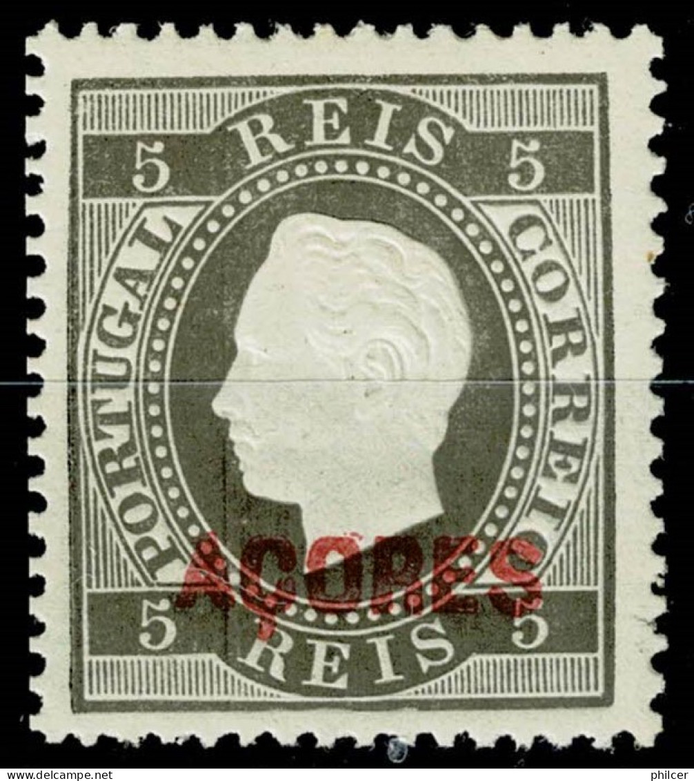 Açores, 1871, # 16f Dent. 13 1/2, Sob. C, MH - Azoren