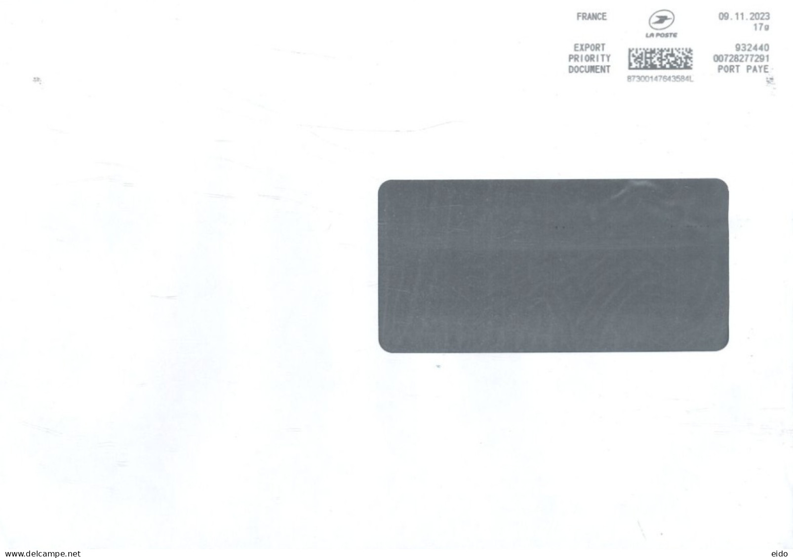 FRANCE  -  2023, POSTAL FRANKING MACHINE COVER TO DUBAI. - Covers & Documents