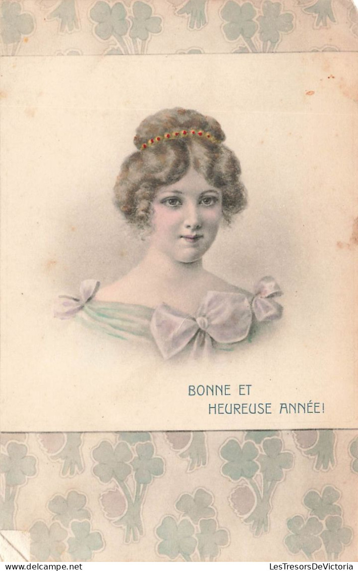 FETES ET VOEUX - Nouvel An - Bonne Et Heureuse Année - Une Femme Un Chignon - Colorisé - Carte Postale Ancienne - New Year