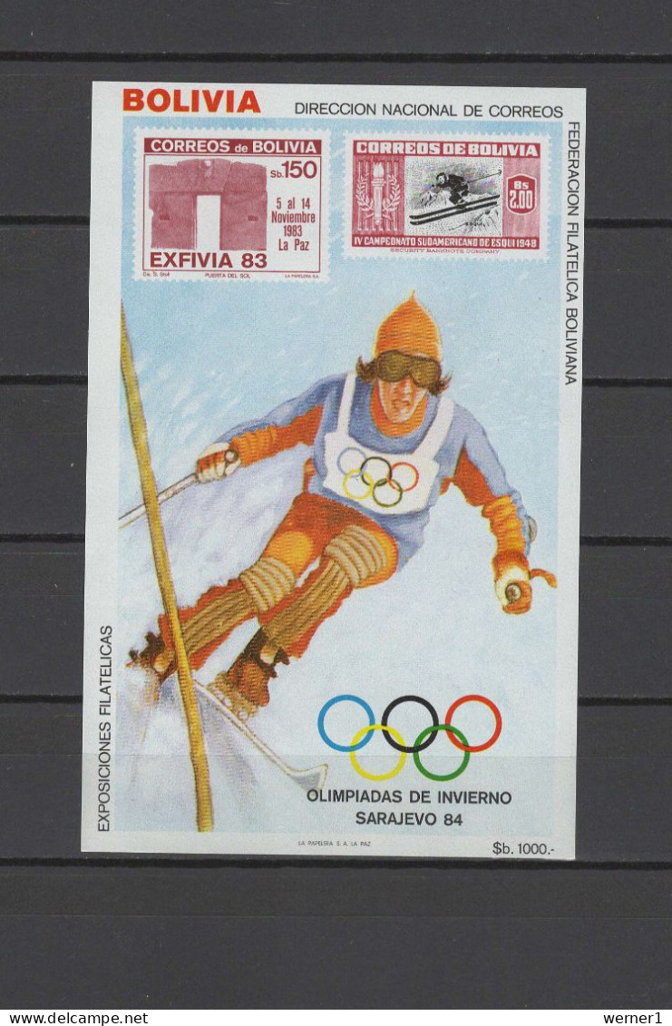 Bolivia 1984 Olympic Games Sarajevo S/s MNH - Winter 1984: Sarajevo