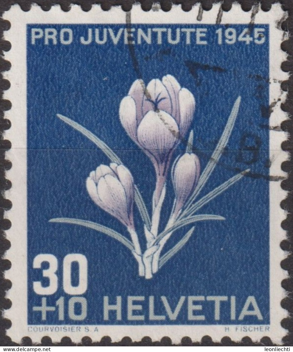 1945 Schweiz Pro Juventute ° Mi:CH 468, Yt:CH 426, Zum:CH J116, Frühlingssafran - Used Stamps