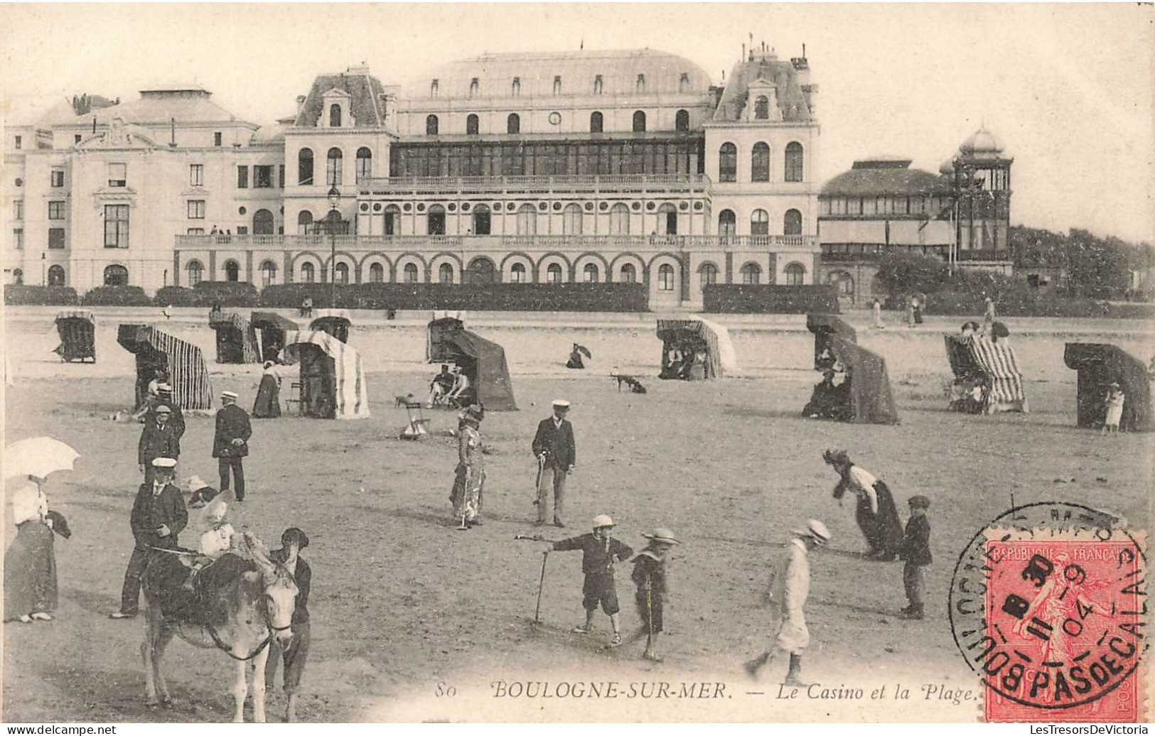 FRANCE - Boulogne Sur Mer - Vue Sur Le Casino Et La Plage - Vue Générale - Animé - Carte Postale Ancienne - Boulogne Sur Mer