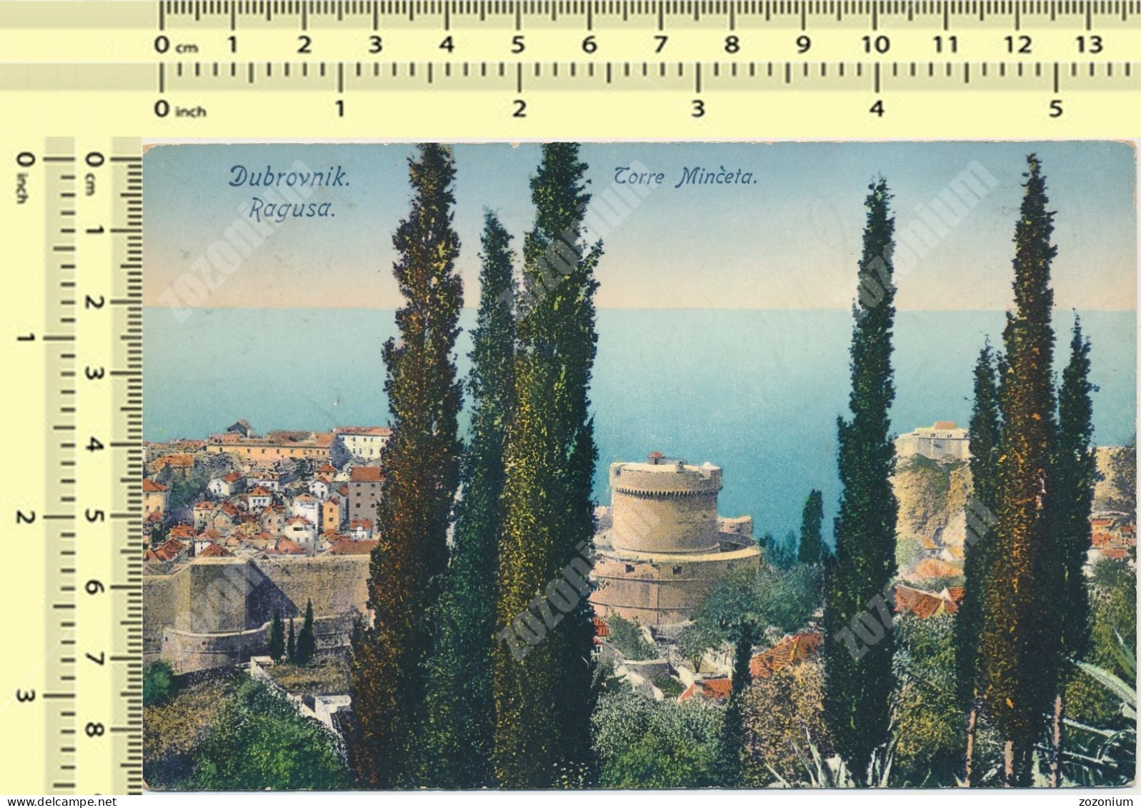 1912 Dubrovnik Minceta RAGUSA K.U.K Stamp Croatia Fotograf Kulisic  Vintage Photo Postcard Rppc Pc - Kroatië