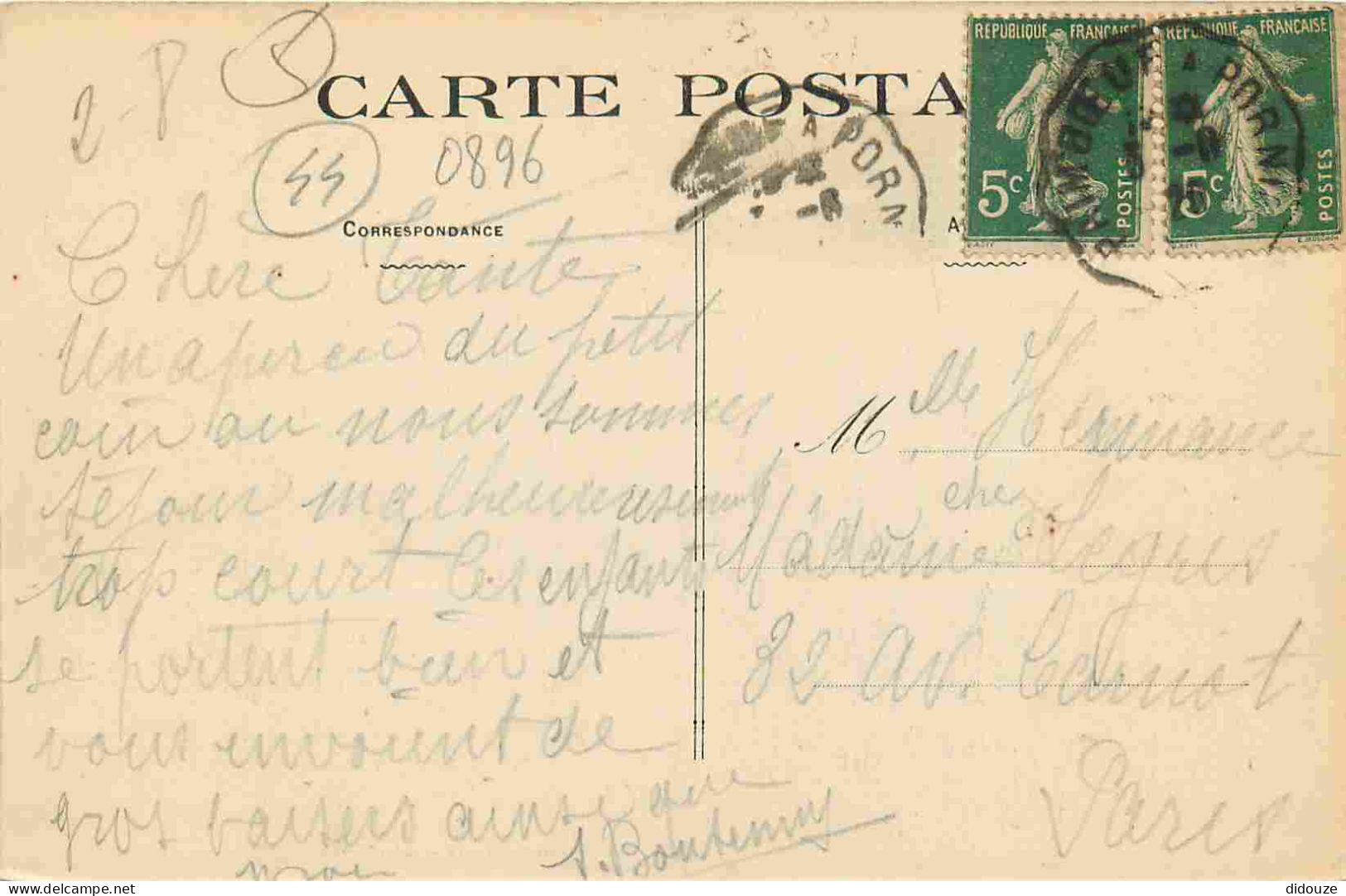 44 - Saint Brevin L'Océan - La Plage Et Les Rochers - Animée - Scènes De Plage - Correspondance - CPA - Oblitération Ron - Saint-Brevin-l'Océan