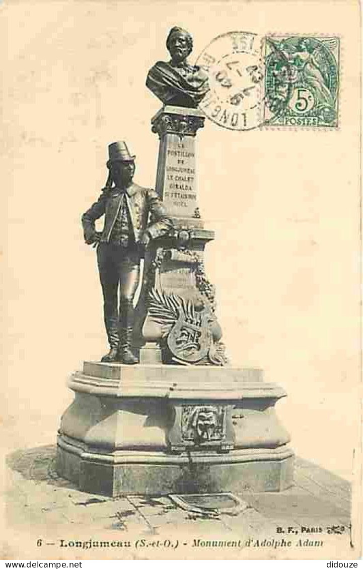 91 - Longjumeau - Monument D'Adolphe Adam - Oblitération Ronde De 1907 - CPA - Voir Scans Recto-Verso - Longjumeau